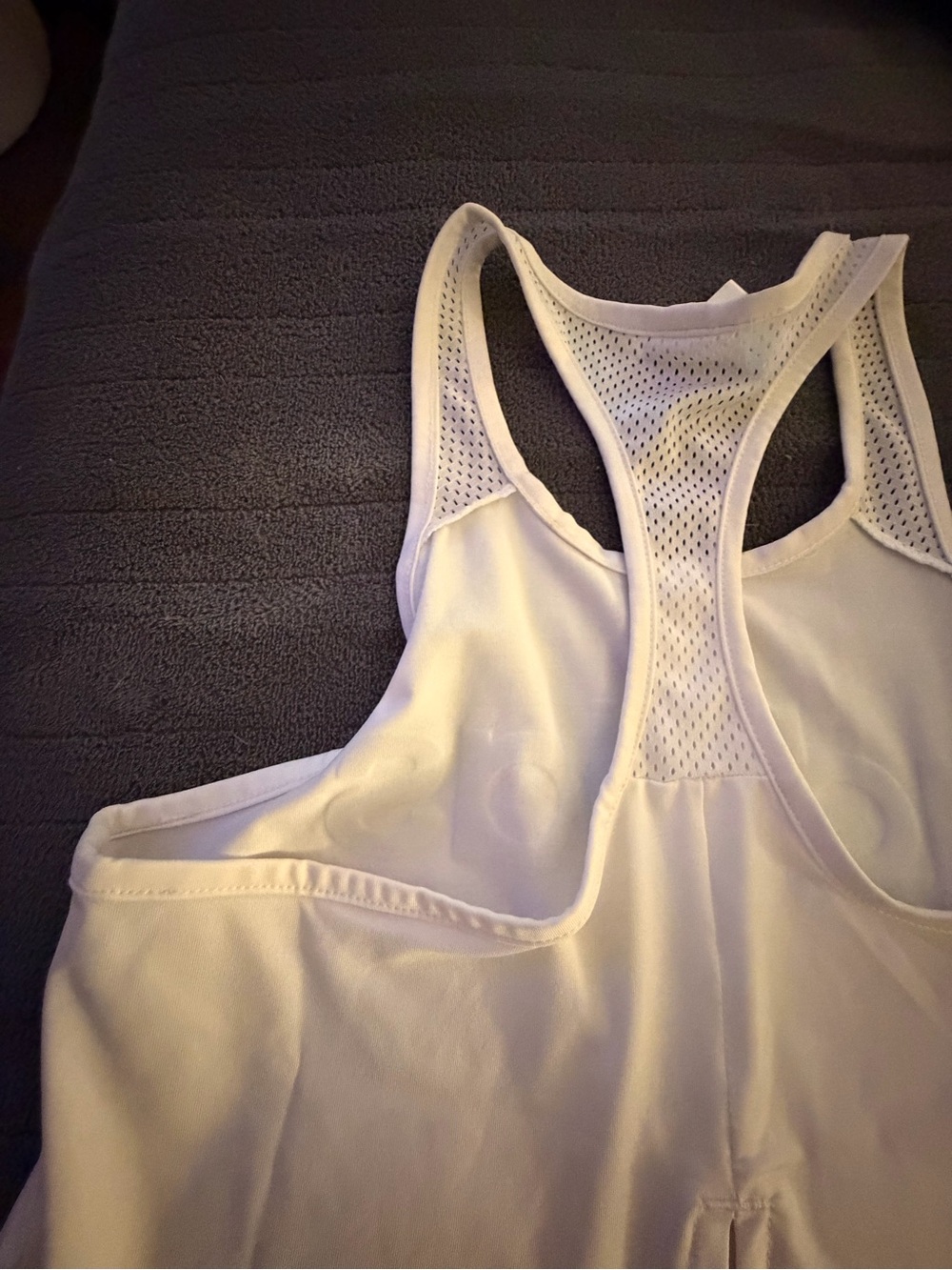 adidas White Mesh Racerback Tank - Picture 5 of 6